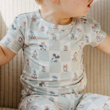 2pc Short Sleeve Pajamas with Pants - Mickey Mouse and Friends