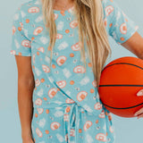 Women's Short Sleeve Pajamas - Slam Dunk