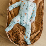 Bamboo Zip-Up Footie - Rocketeer