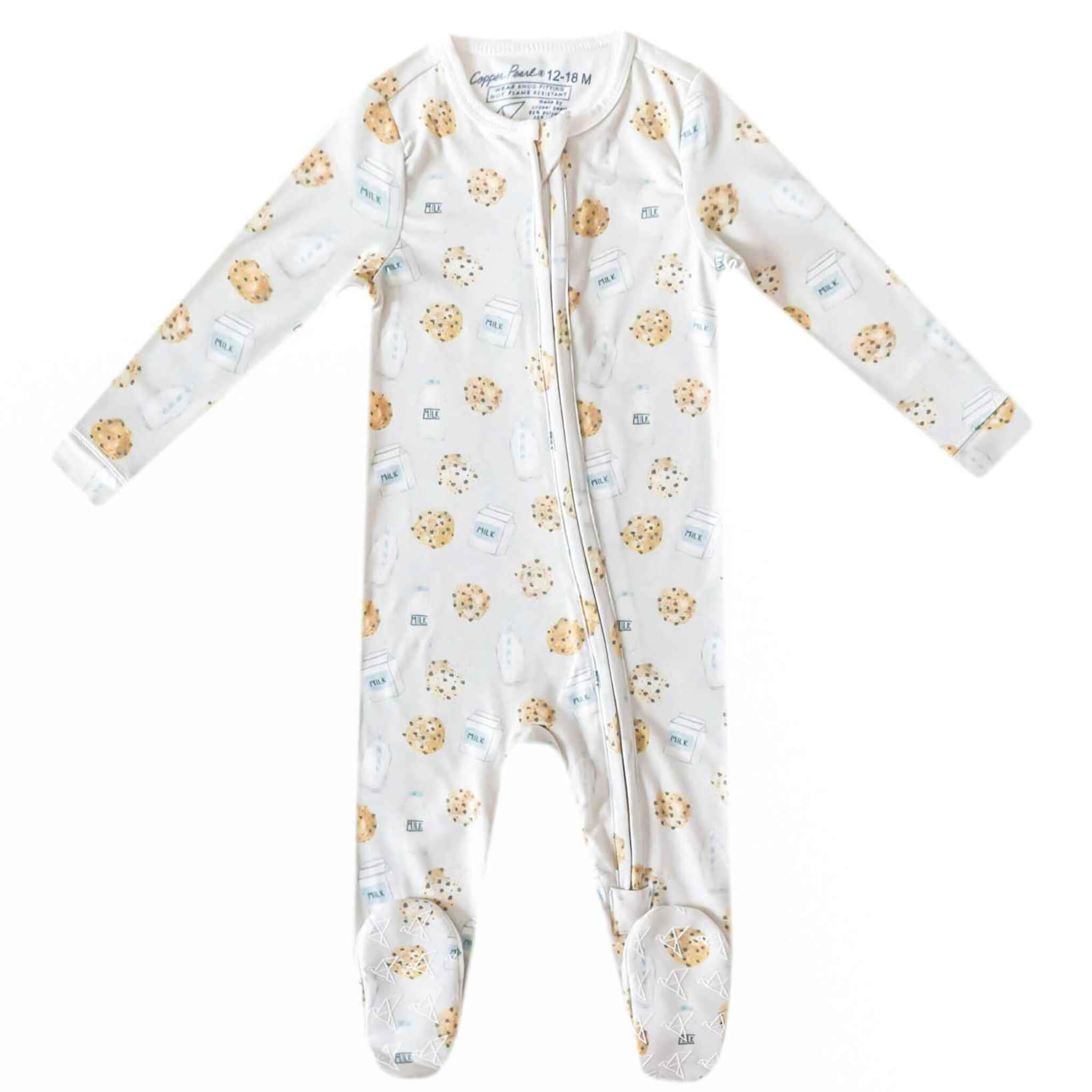 Zip-Up Footie Pajama - Chip