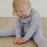 Rib Knit Zip-Up Footie Pajama - Periwinkle