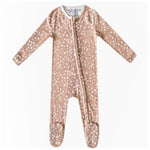 Zip Up Footie Pajama - Fawn