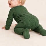 Bamboo Waffle Footie - Alder
