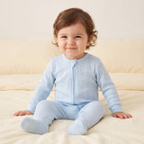 Bamboo Pointelle Footie - Baby Blue
