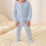 Bamboo Pointelle Footie - Baby Blue