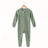 Bamboo Waffle Footie - Briar