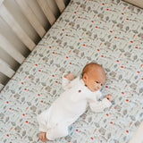 Premium Knit Fitted Crib Sheet - Trout