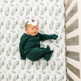 Premium Knit Fitted Crib Sheet - Fern