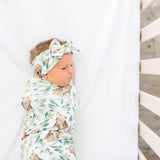 Knit Headband Bow - Bear
