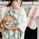 Knit Headband Bow - Pine